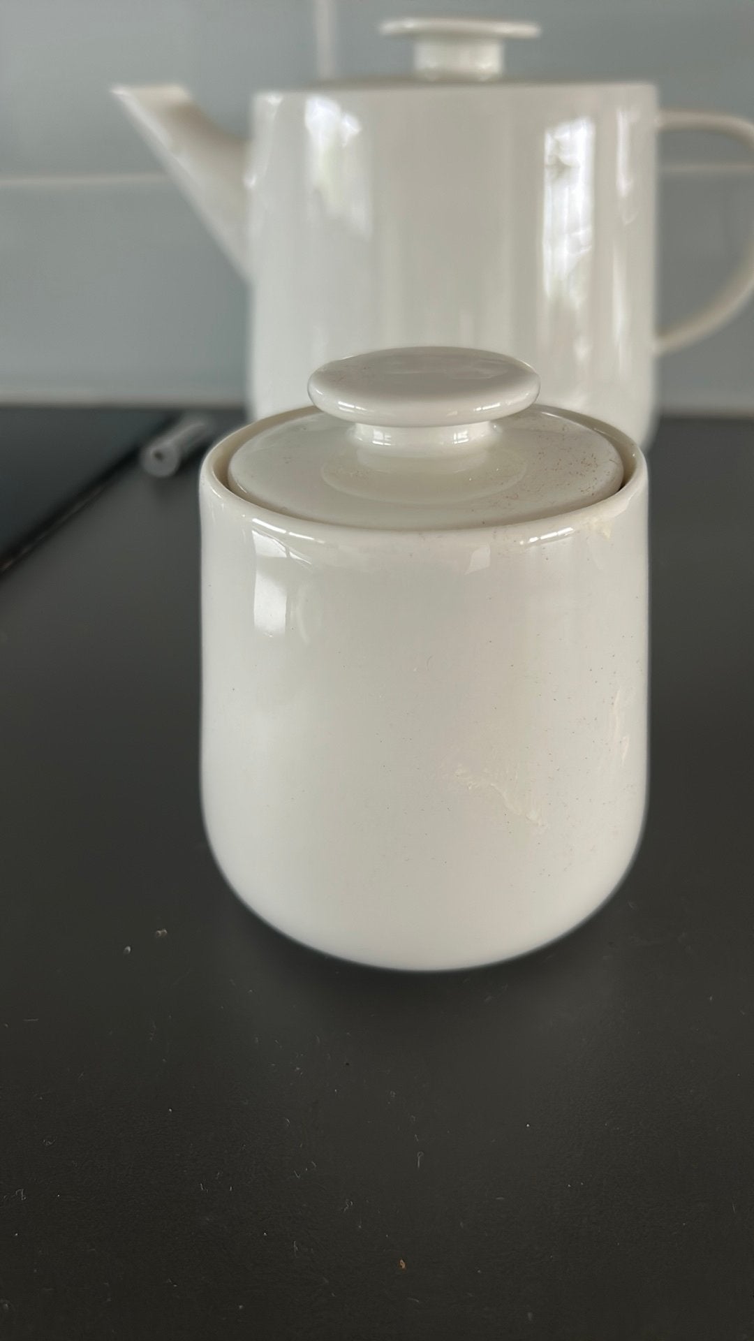 Suikerpot hema wit, Ophalen of Verzenden, Zo goed als nieuw, Wit, Overige typen