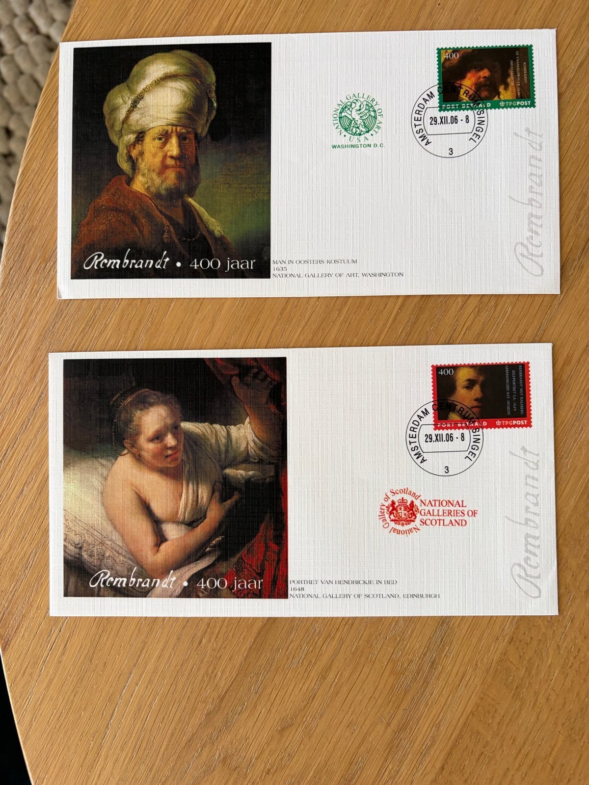 Rembrandt 400 jaar - Eerste Dag Enveloppen (FDC) - Set van 4, Postzegels en Munten, Ophalen of Verzenden, Onbeschreven, Nederland