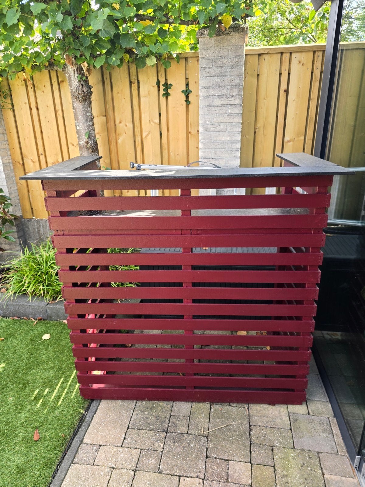 Gezellige buitenbar van hout - Perfect voor feestjes!, Ophalen, Gebruikt, Rechthoekig, Hout