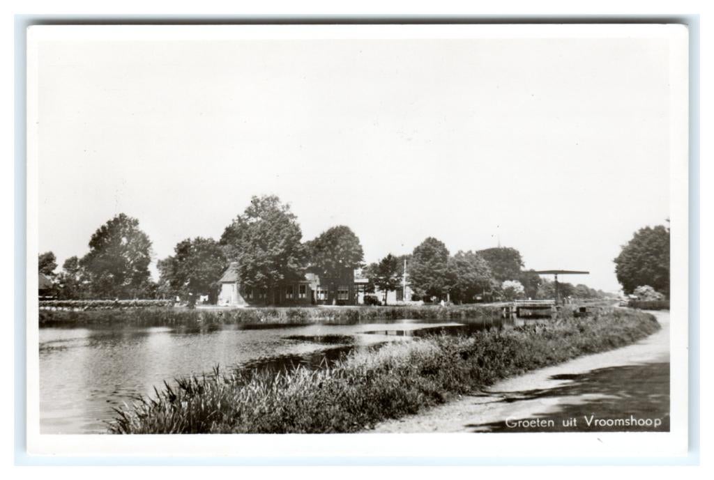 Vroomshoop, Groeten uit Vroomshoop, Verzamelen, Ansichtkaarten | Nederland, Verzenden, 1940 tot 1960, Ongelopen, Overijssel