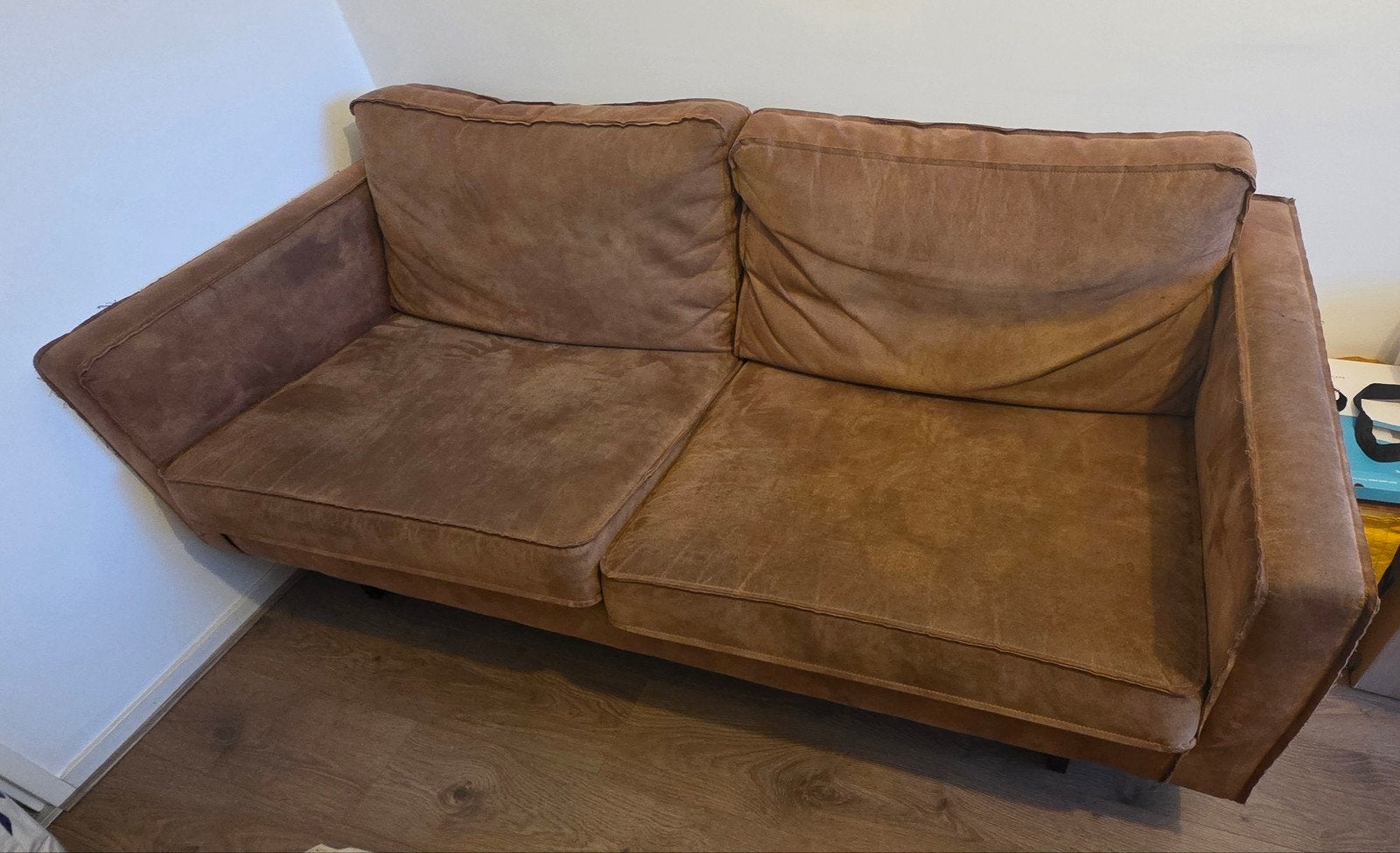 WOOOD Premium Rodeo 2.5 zits bank cognac, Huis en Inrichting, Banken | Bankstellen, Ophalen, Gebruikt, 150 tot 200 cm, Tweepersoons