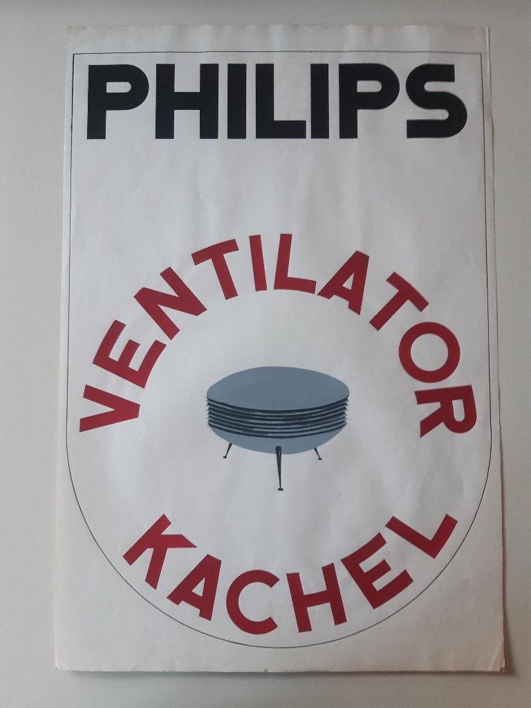 Originele Poster ? Philips Kalff Kachel, Ophalen of Verzenden, A1 t/m A3, Reclame, Rechthoekig Staand