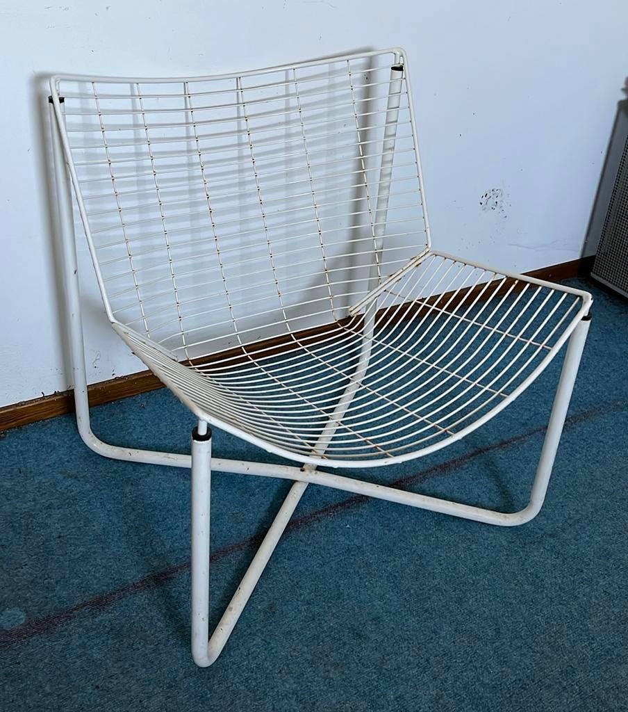 Witte Jaspen draadstoel van Niels Gammelgaard voor IKEA, Ophalen, Gebruikt, Wit, Retro design ikea