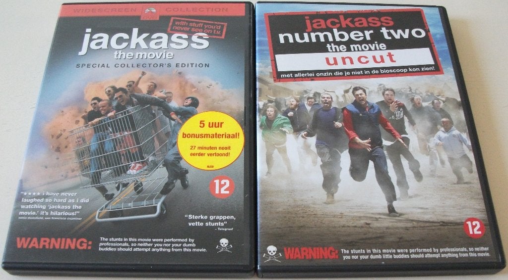 Film-Serie *** JACKASS *** 2 stuks, Engels, Nederlands, Ophalen of Verzenden, Zo goed als nieuw