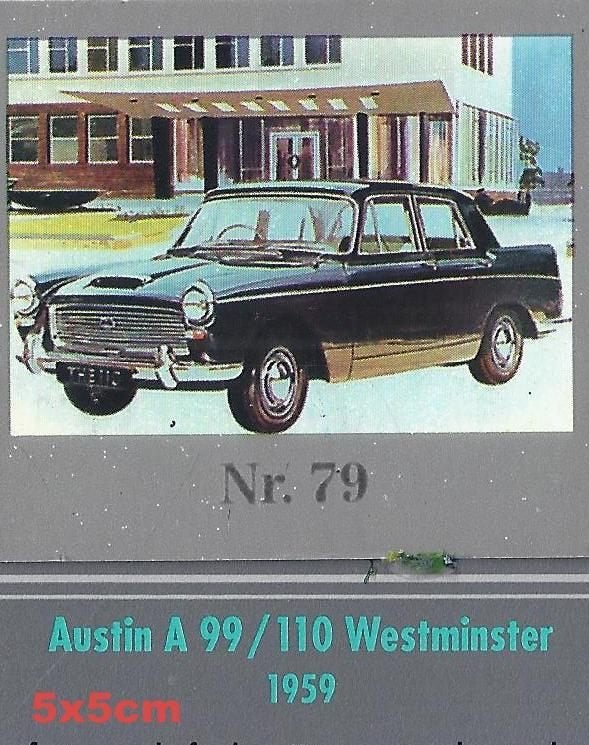 Vp84 autokaartje 79 austin a 99/ 110 westminster, Ophalen of Verzenden, Zo goed als nieuw, Auto's