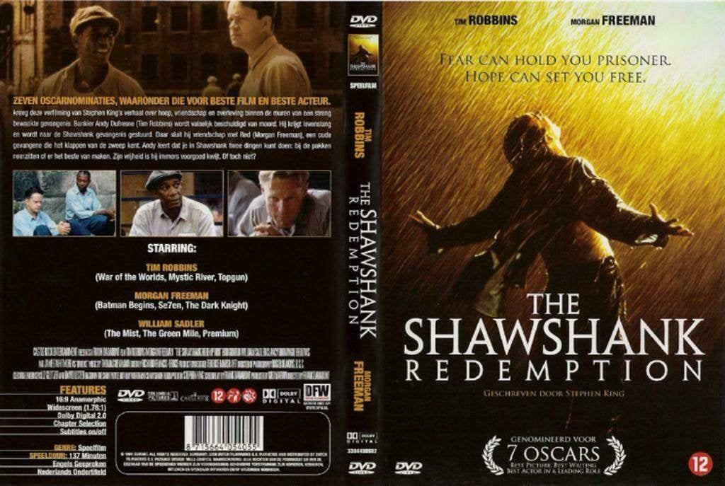 DVD: The Shawshank Redemption (Tim Robbins, Morgan Freeman), Vanaf 12 jaar, Ophalen, Zo goed als nieuw