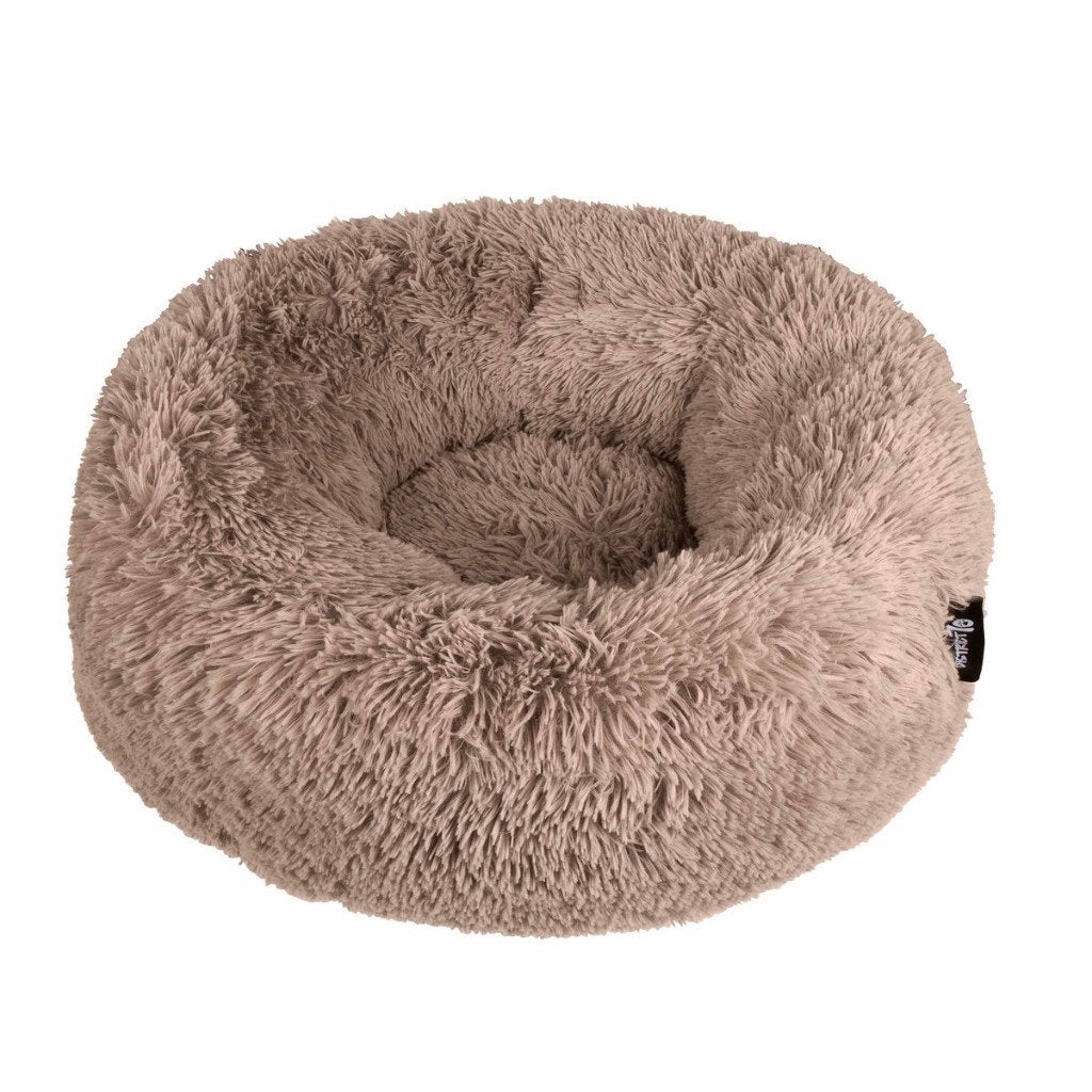 District 70 FUZZ Donut Hondenmand - Mocca - Medium Ø 60 cm, Dieren en Toebehoren, Ophalen of Verzenden, Zo goed als nieuw, Polyester