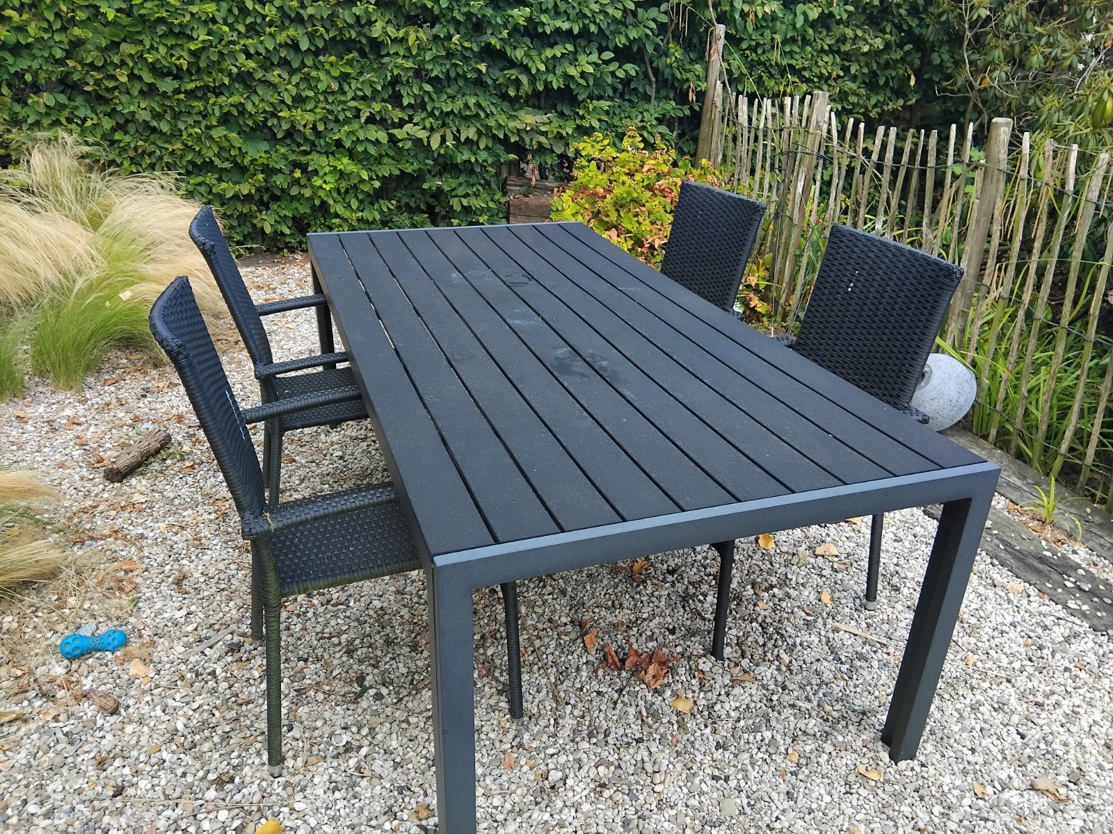 jisk tuintafel en 6 stoelen gratis, Ophalen, Gebruikt