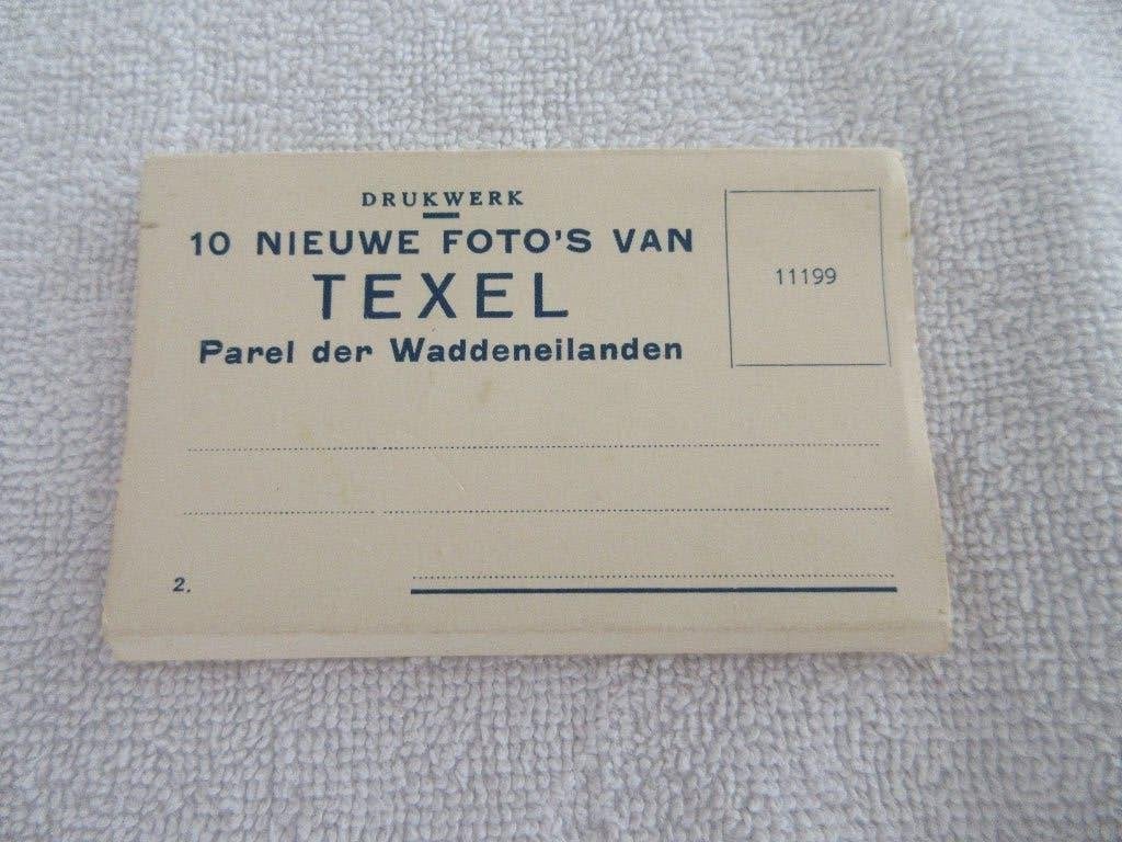 Texel 10 snapshots met o.a reddingsboot met paarden, Ophalen of Verzenden, Voor 1920, Ongelopen, Waddeneilanden