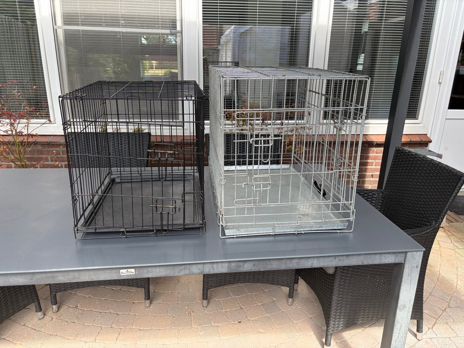 Hondenbench grijs en/of zwart, Dieren en Toebehoren, Ophalen, Gebruikt