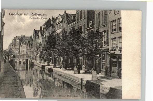 Rotterdam Delftsche Vaart No47 J.G.Vlieger Prachtkaart 1902