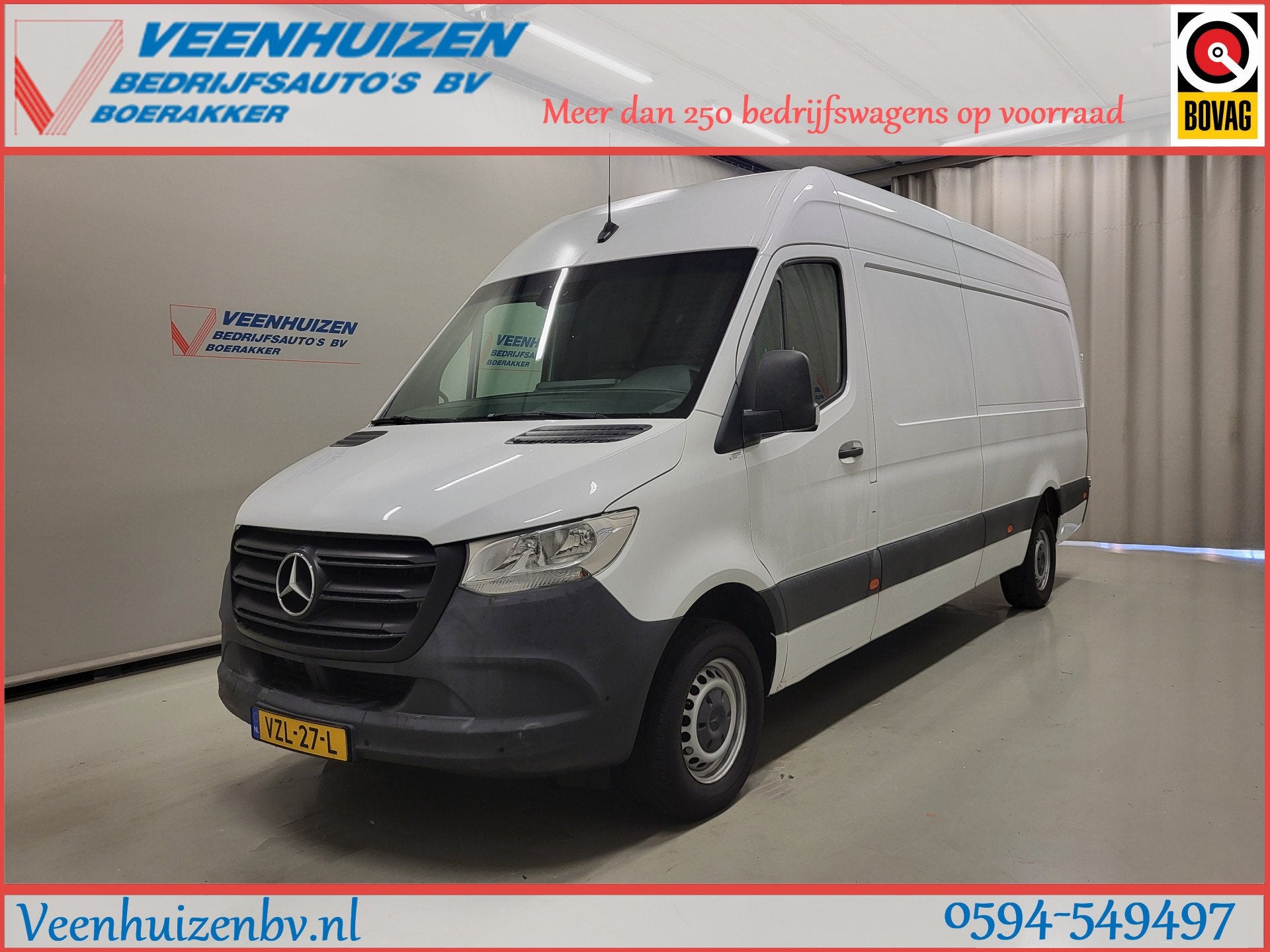 Mercedes-Benz Sprinter 317CDI L3/H2 Automaat 3500kg Trekgewi, Achterwielaandrijving, Gebruikt, Euro 6, Wit