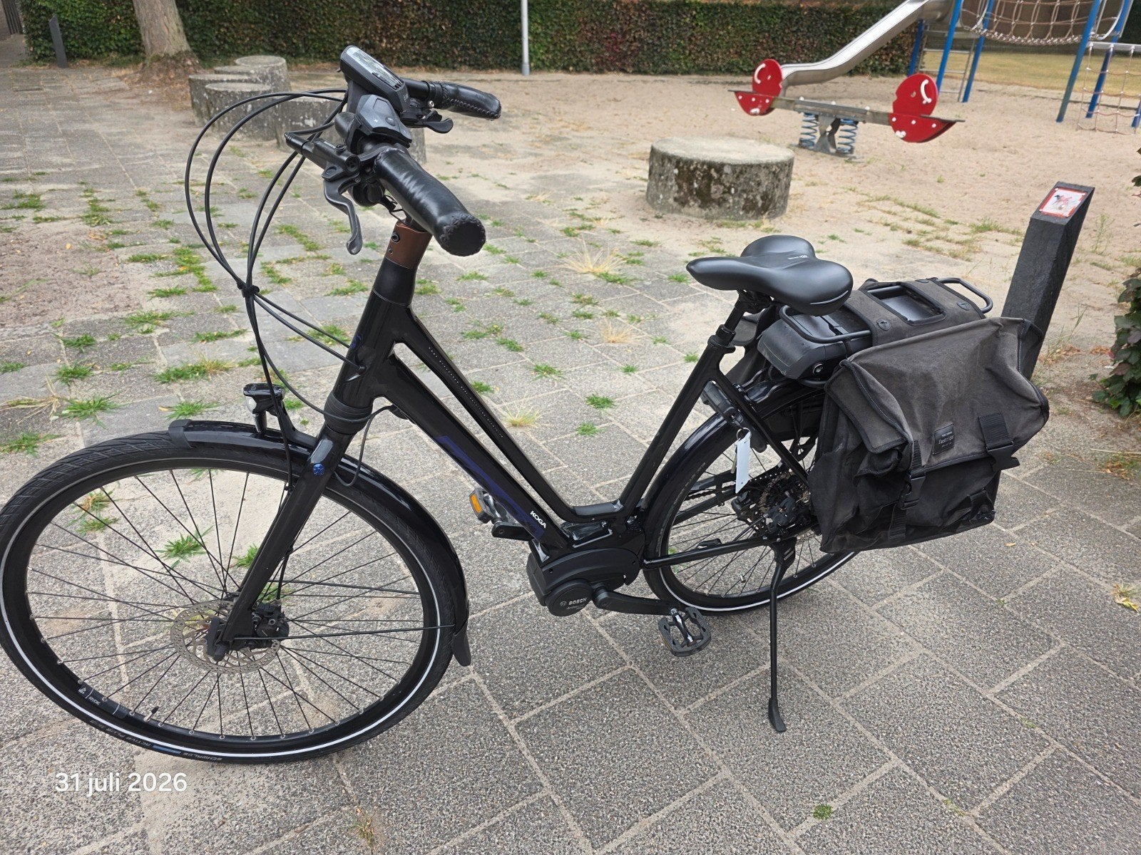 elektrische damesfiets Koga Middenmotor Bosch Plus Met Bon, 55 tot 59 cm, Ophalen, Zo goed als nieuw, 50 km per accu of meer