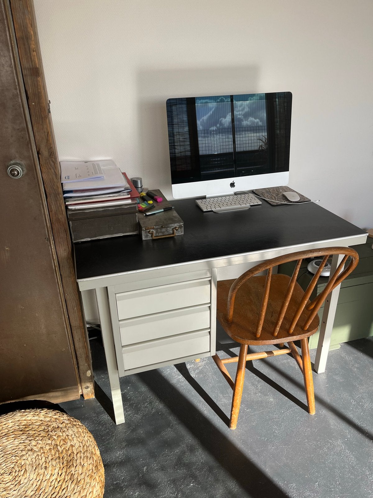 VINTAGE BUREAUTJE, Ophalen, Overige typen, 105 cm, Gebruikt