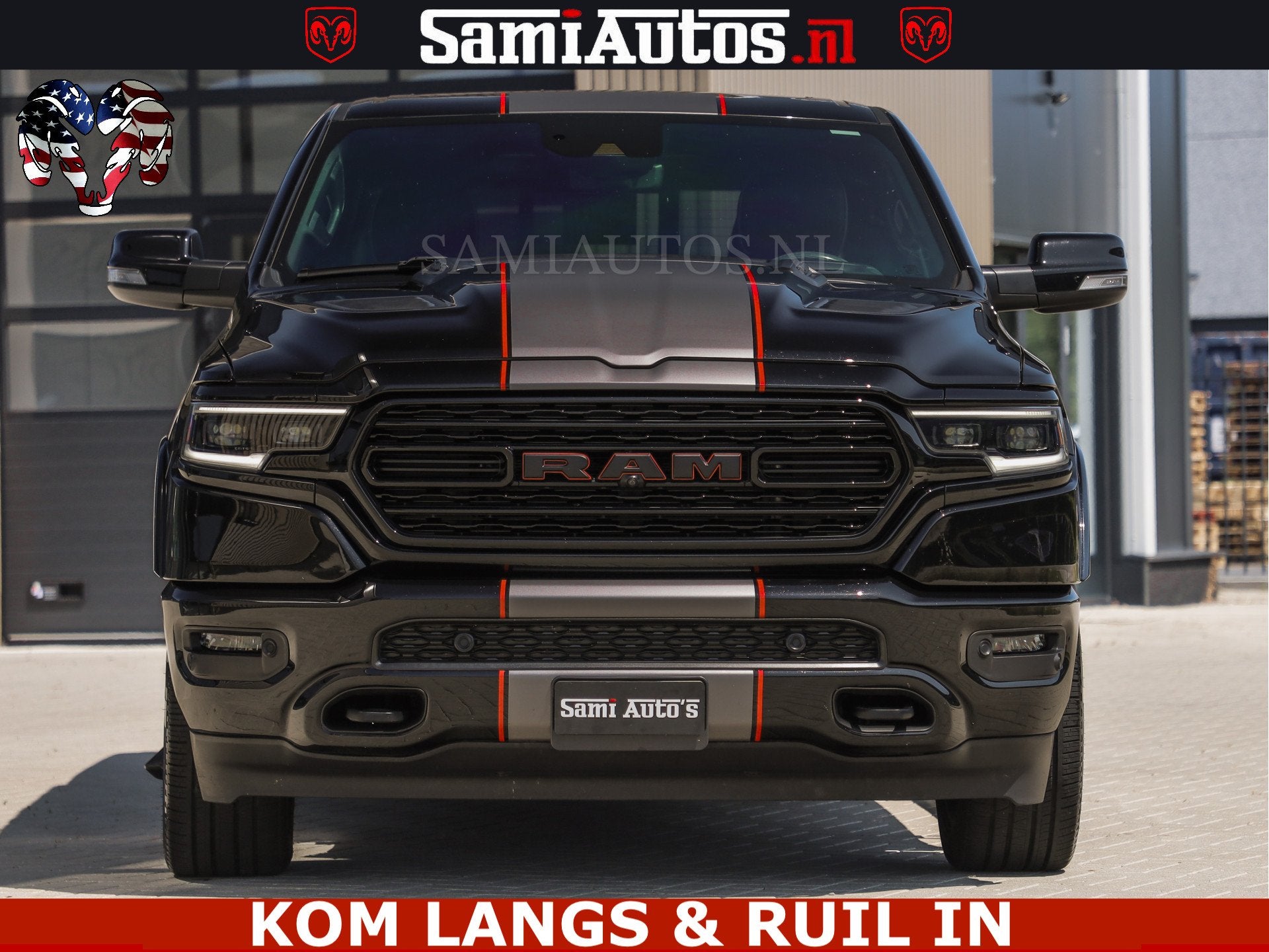 Dodge Ram LIMITED | TRAINHORN | | HUD | UITLAATKLEP | LUCHTV, Auto's, Automaat, Gebruikt, 5654 cc, Met garantie (alle)
