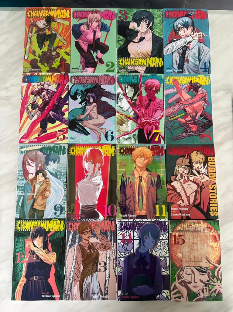 Chainsaw Man 1-20 + Novel, Complete serie of reeks, Ophalen of Verzenden, Zo goed als nieuw, Japan (Manga)