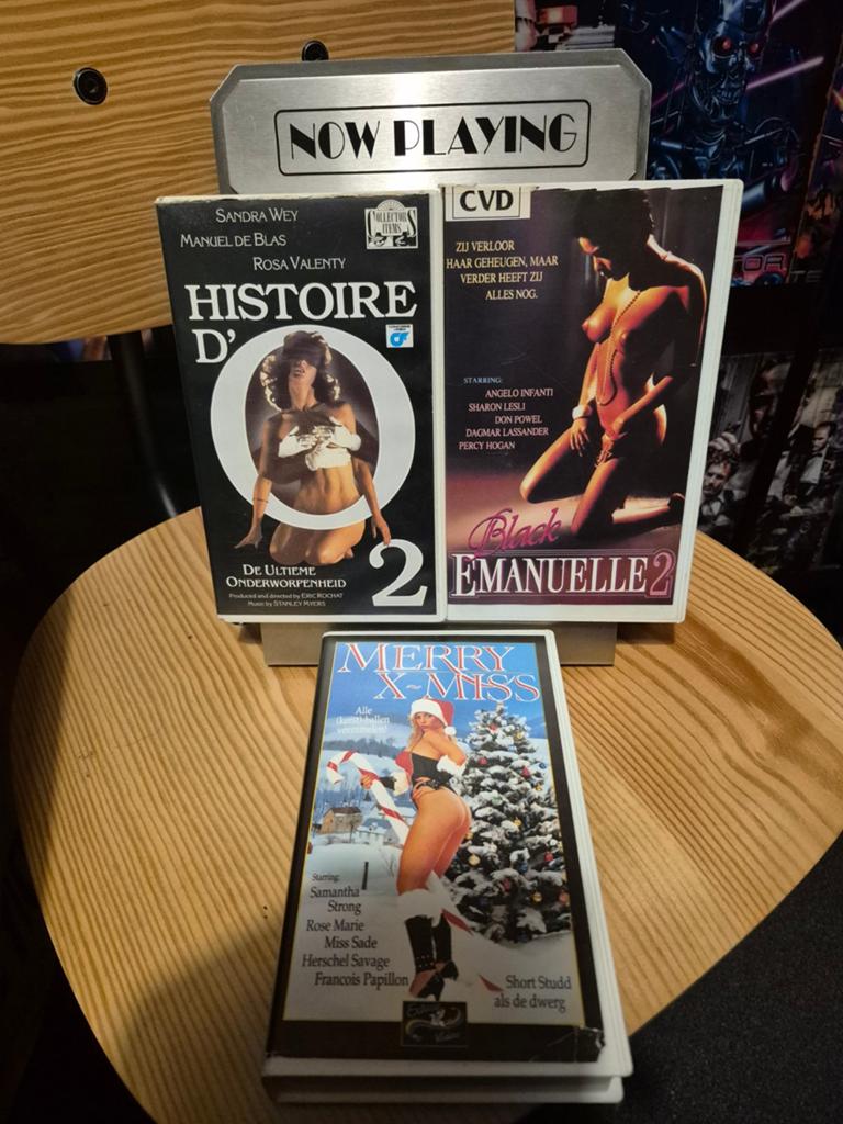 Vhs black Emmanuelle 2 , histoire D' 2 , merry x- miss, Vanaf 16 jaar, Ophalen of Verzenden, Zo goed als nieuw, Actie en Avontuur