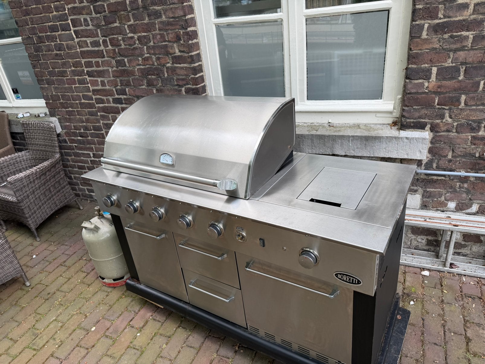 Boretti Marciano/Luciano buitenkeuken/BBQ, Ophalen, Gebruikt