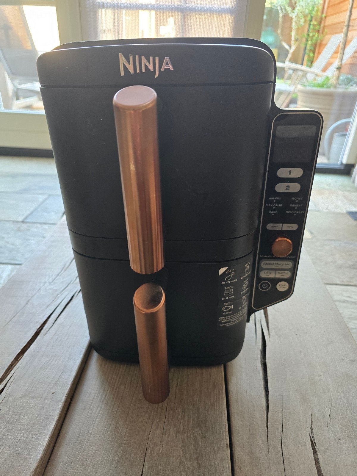 Ninja Doublecstack SL400, Witgoed en Apparatuur, Frituurpannen, 4 liter of meer, Ophalen of Verzenden, Zo goed als nieuw, Duo-friteuse