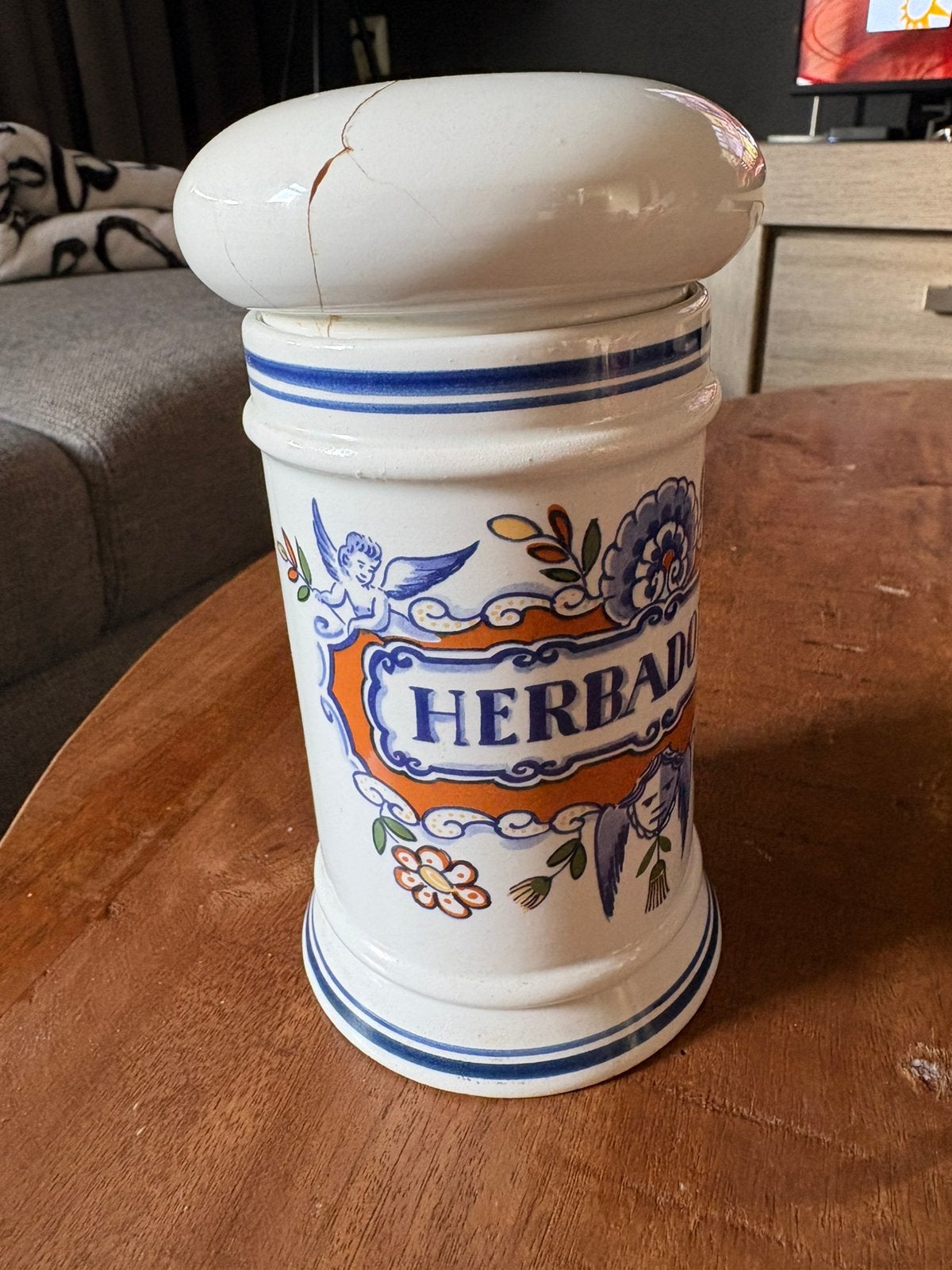 Delfts blauw apothekerspot kruidvat, Antiek en Kunst, Ophalen of Verzenden