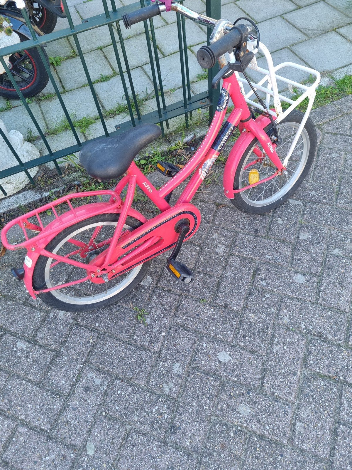 kinder omafietsje, Fietsen en Brommers, Ophalen, Terugtraprem, Gebruikt, Handrem