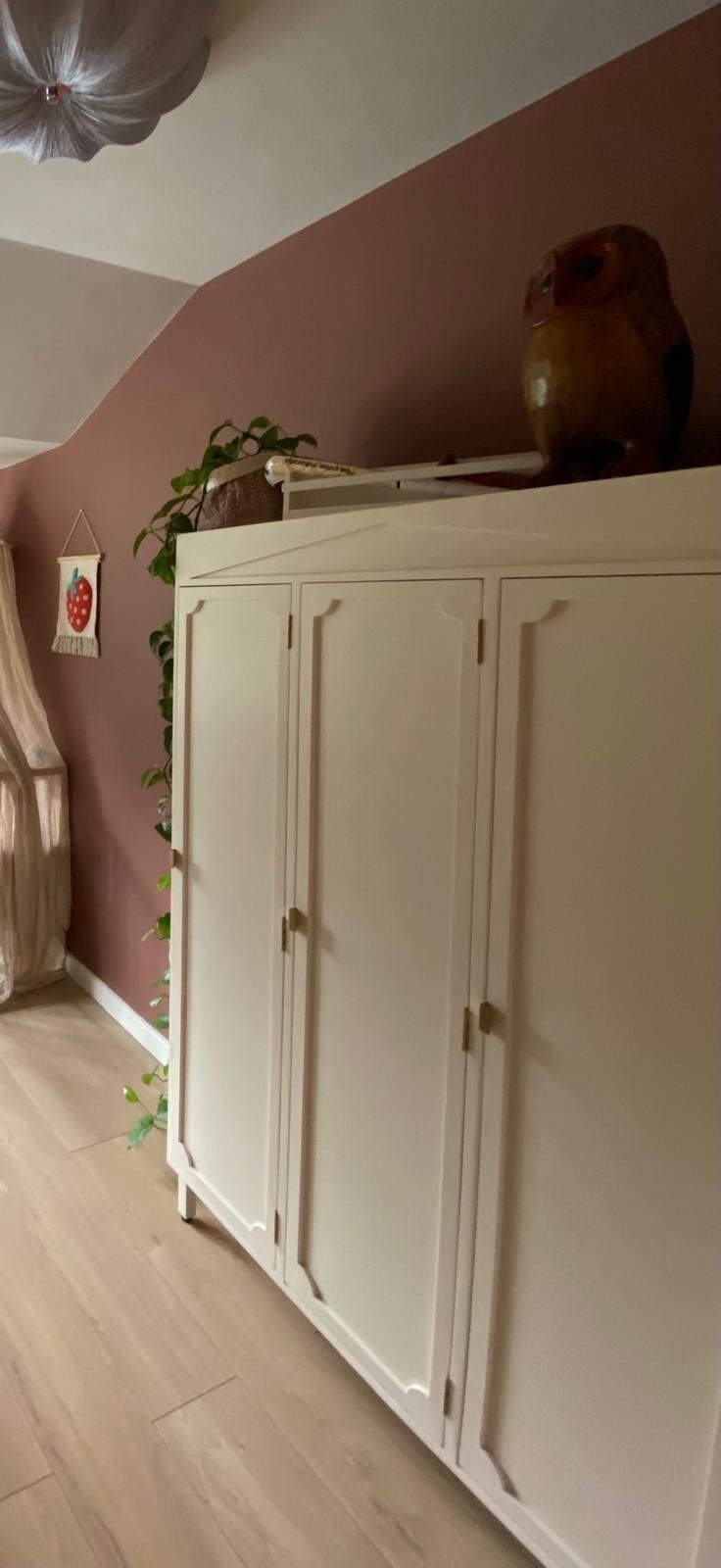 Kledingkast - Hkliving Greek Cupboard Schrank Cream, Ophalen, Gebruikt, 100 tot 150 cm, 150 tot 200 cm