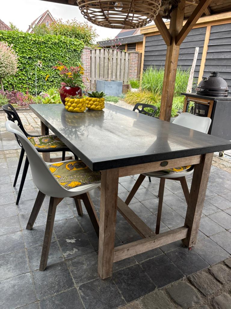 Tuintafel natuursteen 170 x 90, Ophalen of Verzenden, Gebruikt, Overige materialen