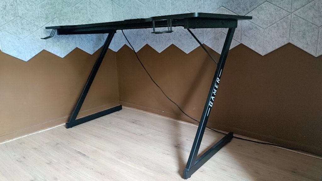 Gaming tafel / bureau, Huis en Inrichting, Ophalen, Zwart, 120 cm, Hout
