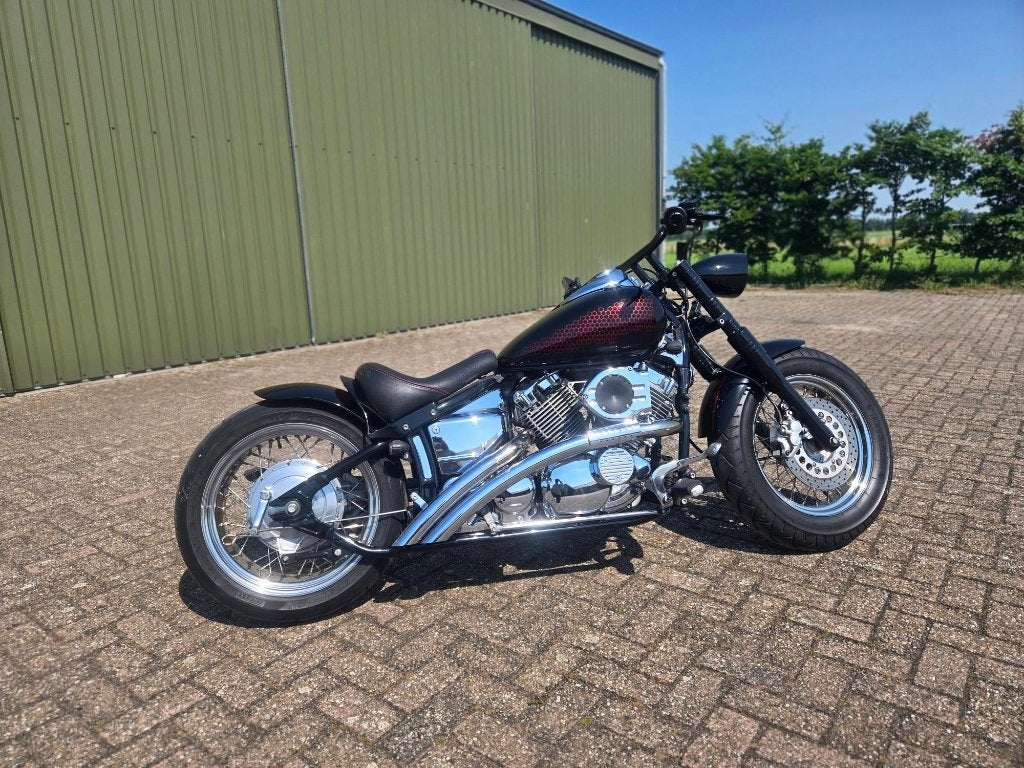 Yamaha Dragstar 650 Custom showbike XVS650, 2 cilinders, Occasion, Chopper, Particulier