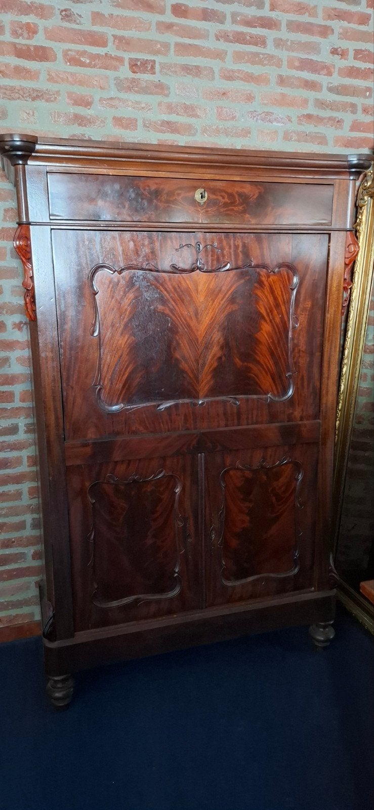 Decoratief kastje antiek, klepkast, Ophalen