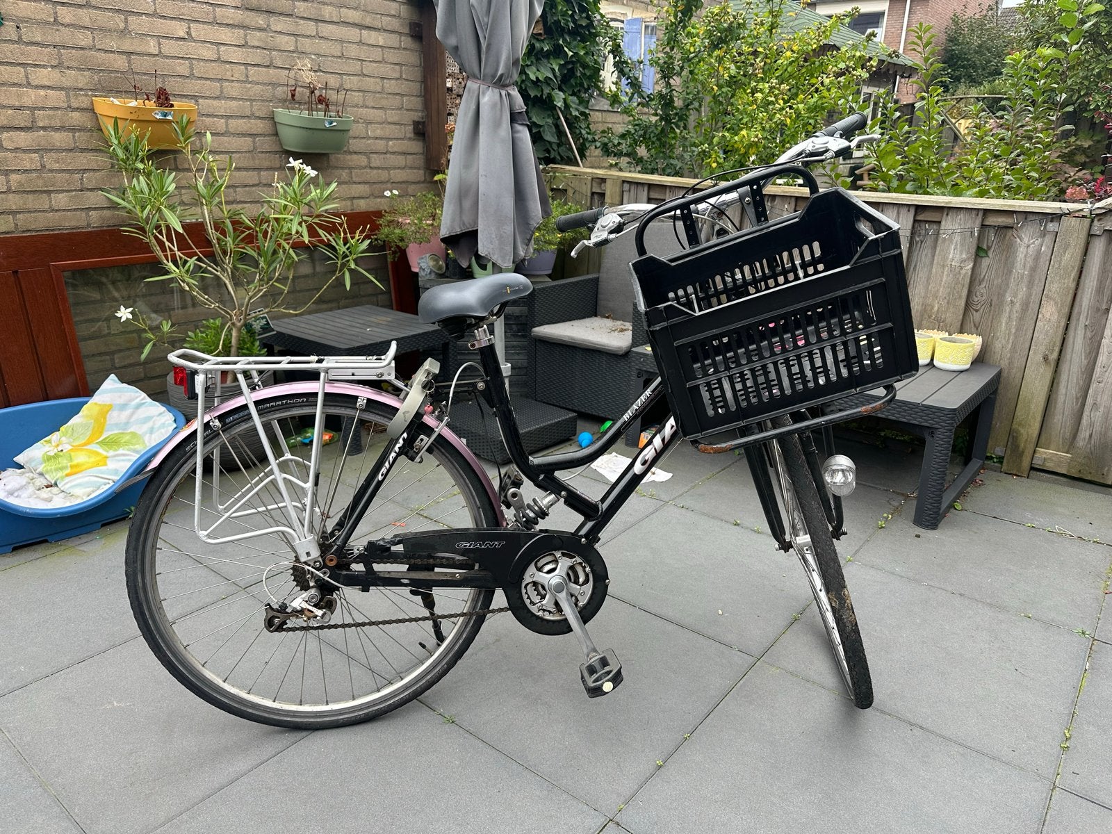 Foto 2 van Giant Blazer damesfiets met voordrager en versnellingen