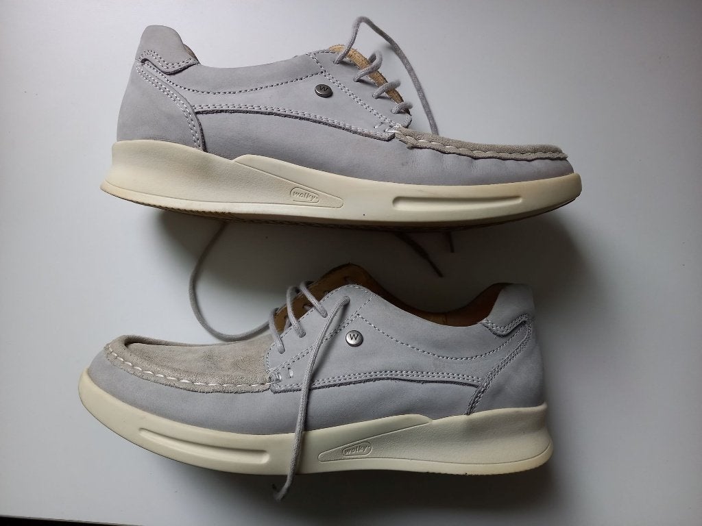 WOLKY one stretch grijze veter schoen, maat 40, Kleding | Dames, Wolky, Verzenden, Wandelschoenen, Zo goed als nieuw