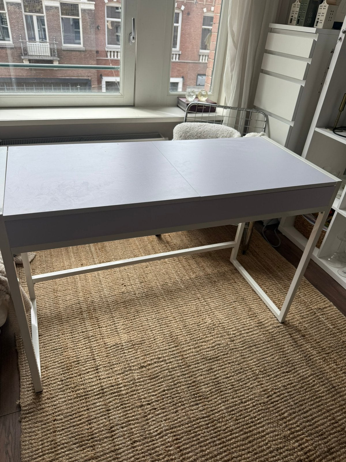 Wit bureau, Ophalen of Verzenden, Gebruikt, Wit, Duo-bureau