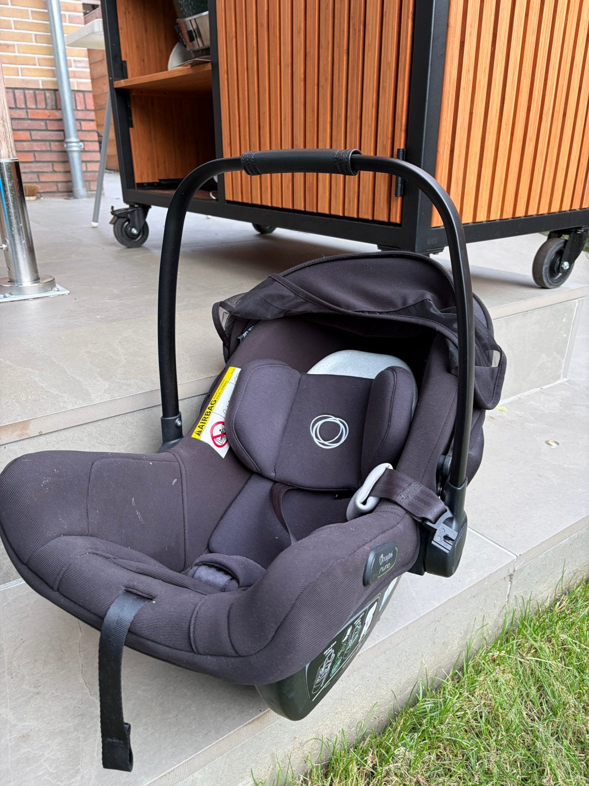 Bugaboo Turtle Air by Nuna autostoel met isofix base, Gebruikt, Zijbescherming, Isofix, 0 t/m 13 kg