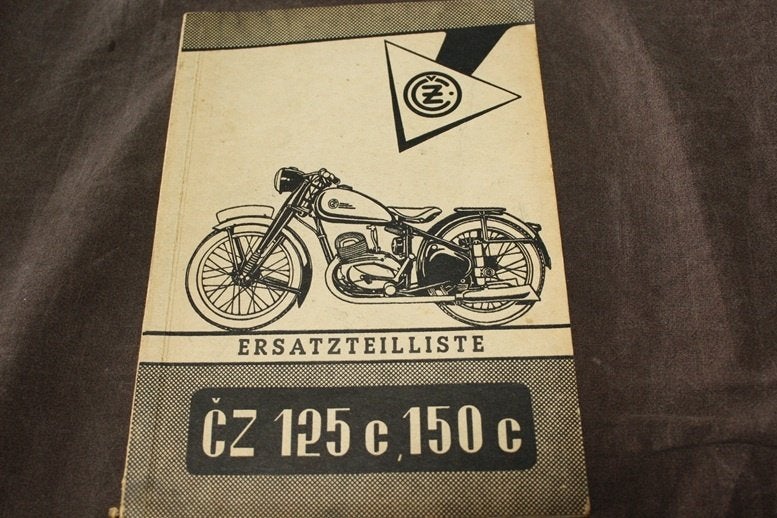 CZ 125cc 150 cc 1951 motorrad ersatzteil liste, Motoren, Ophalen of Verzenden, Overige merken