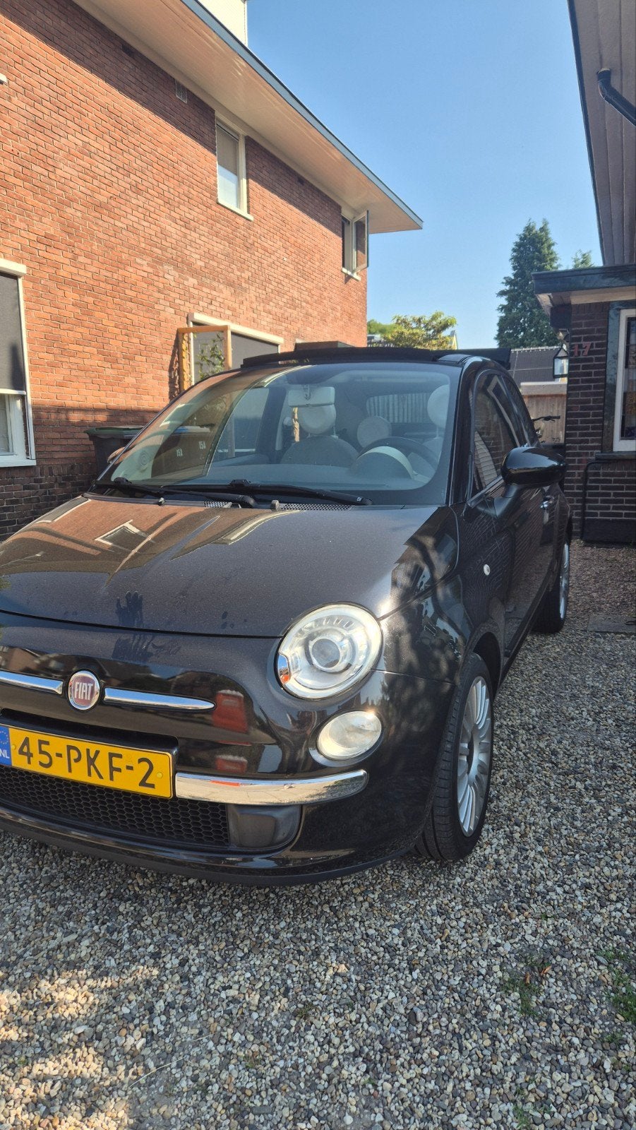 Fiat 500 0.8 Dualogic C 2011 Zwart, Auto's, Fiat, Particulier, Airbags, Airconditioning, Bi-Xenon koplampen, Bluetooth, Boordcomputer