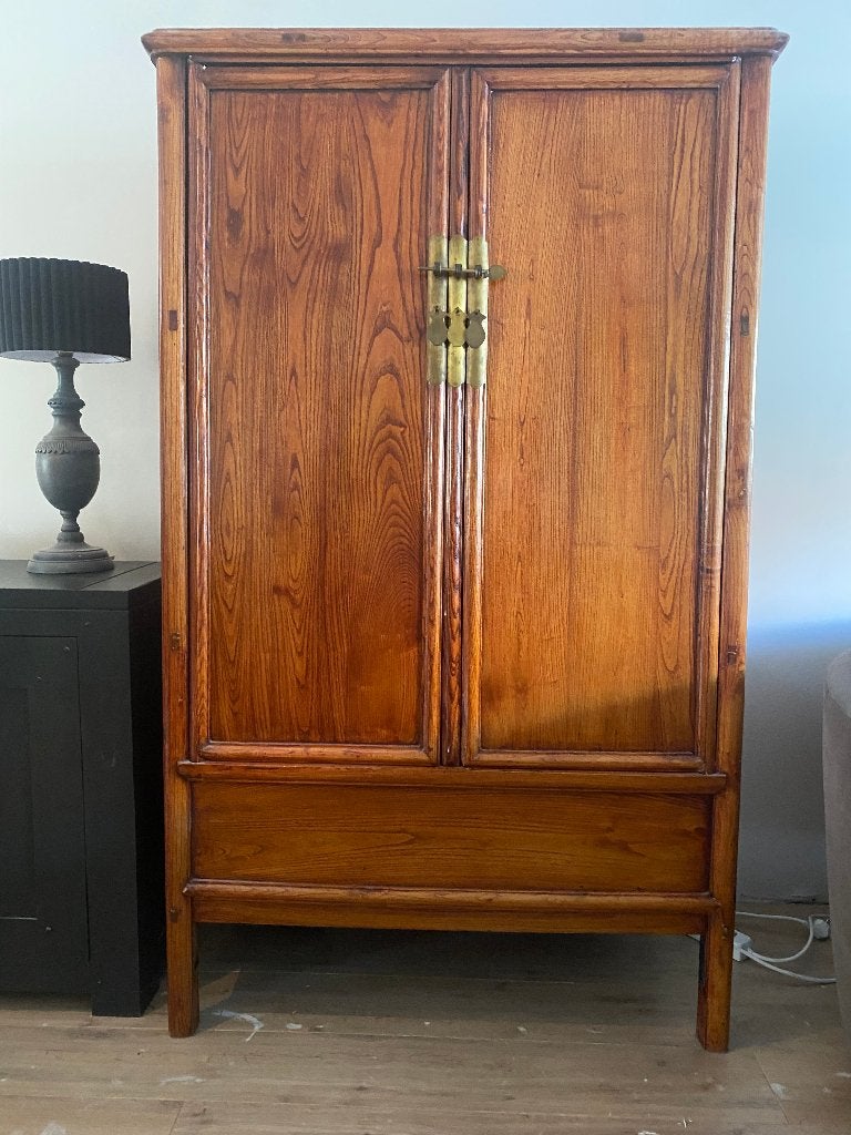 Koloniale Kast met Geheim Opbergvak, Ophalen, Gebruikt, 100 tot 150 cm, Koloniaal
