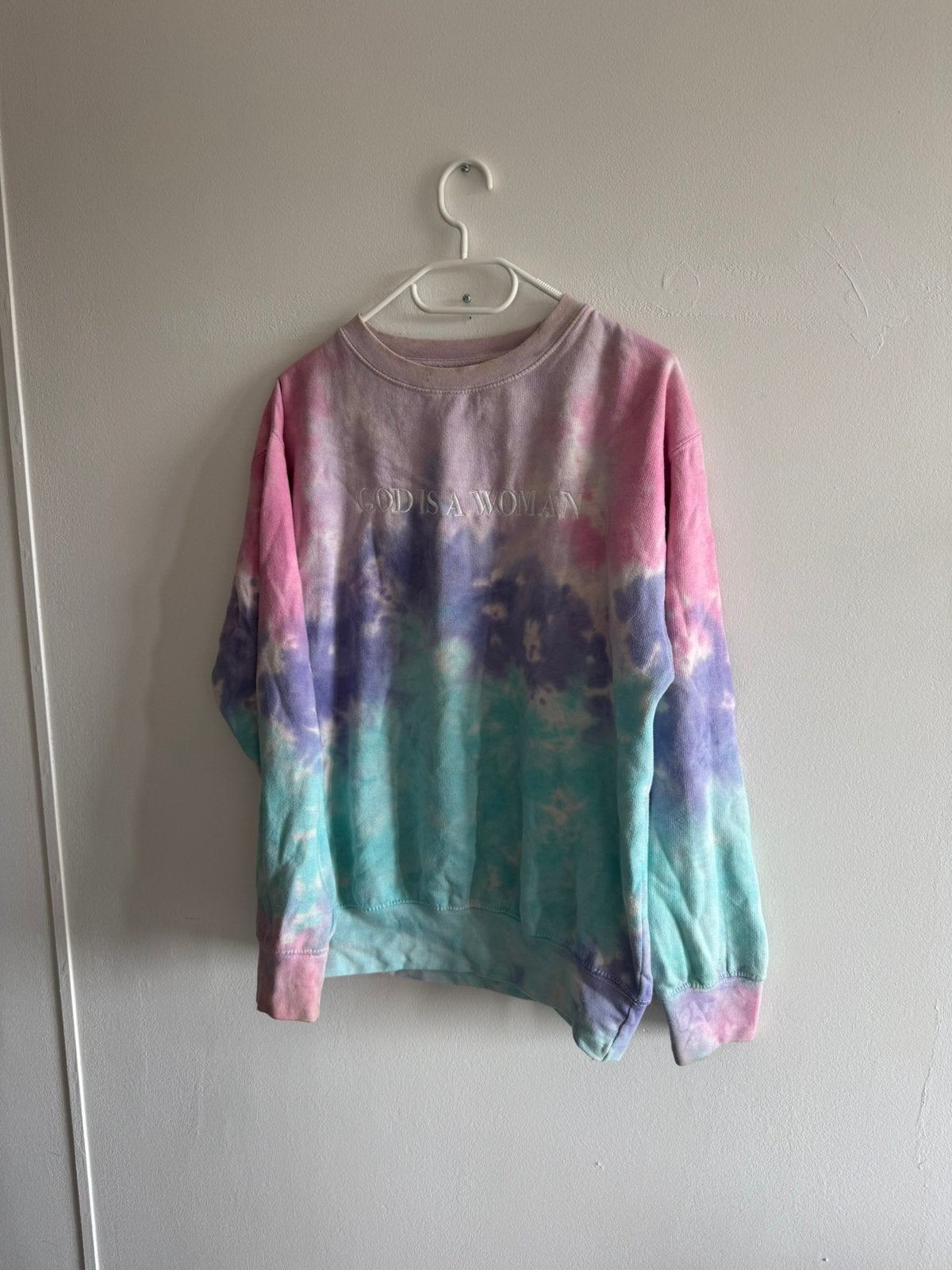 god is a woman crewneck ariana grande, Ophalen of Verzenden, Zo goed als nieuw, Maat 36 (S), Meerkleurig
