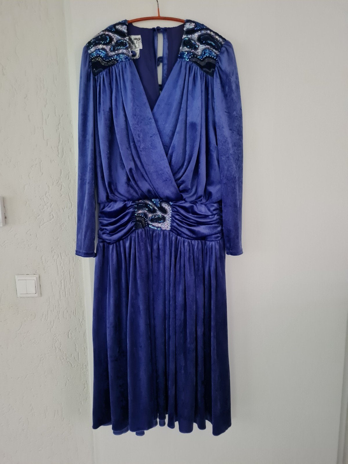 Prachtige paarse vintage  jurk uit 1987, Maat 38/40 (M), Galajurk, Josh Charles, Paars