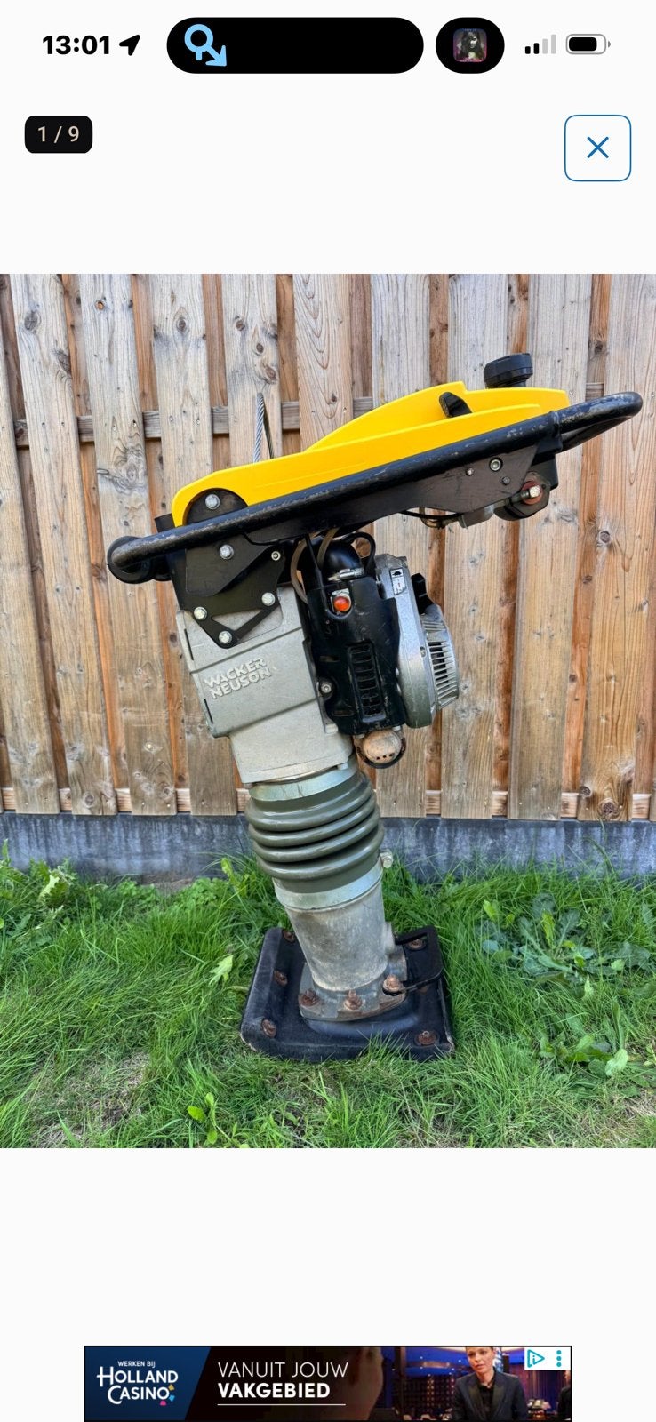 Wacker stamper by60-2 bj 2021, Ophalen of Verzenden, Zo goed als nieuw, Benzine