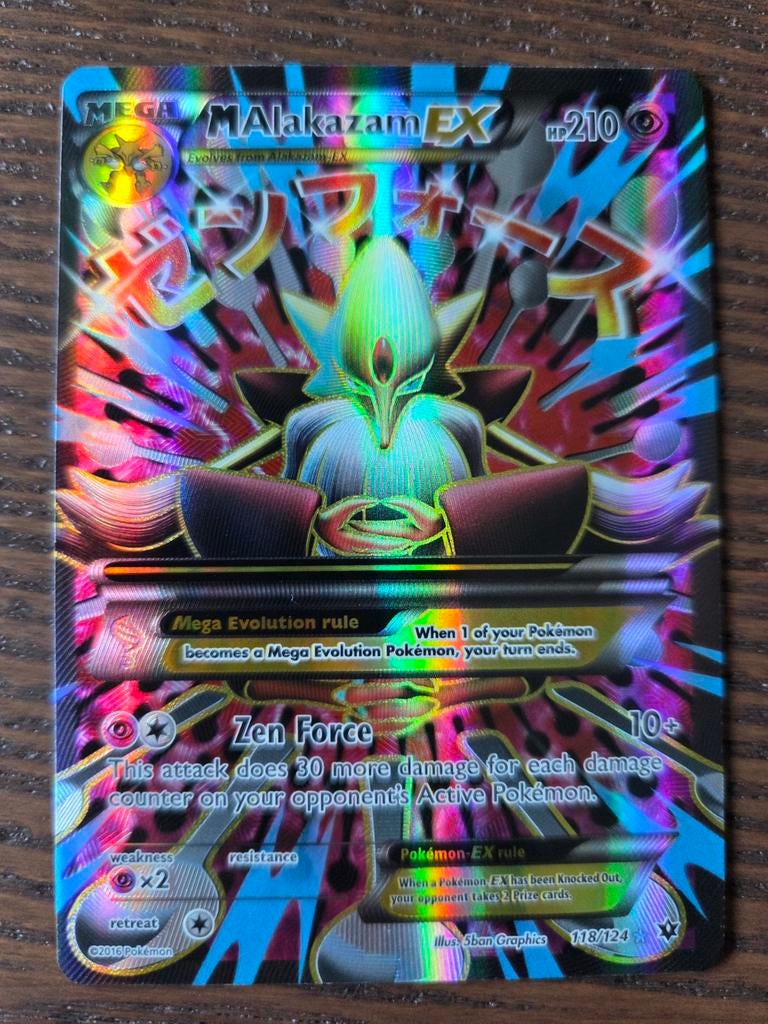 M Alakazam EX 118/124, Hobby en Vrije tijd, Verzamelkaartspellen | Pokémon, Ophalen of Verzenden, Zo goed als nieuw