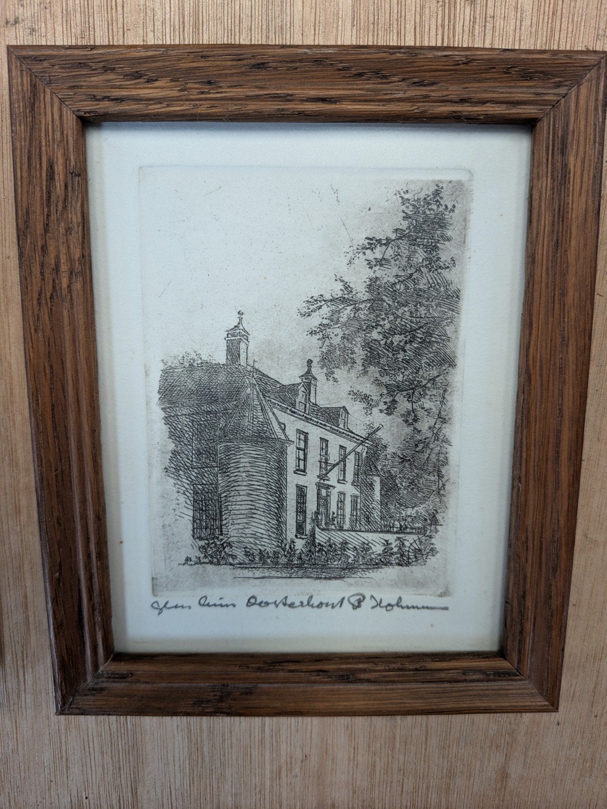 Etsen van Oosterhout - Diverse stadsgezichten, Ets, Stadsgezicht, 1900 - 1949, Ingelijst