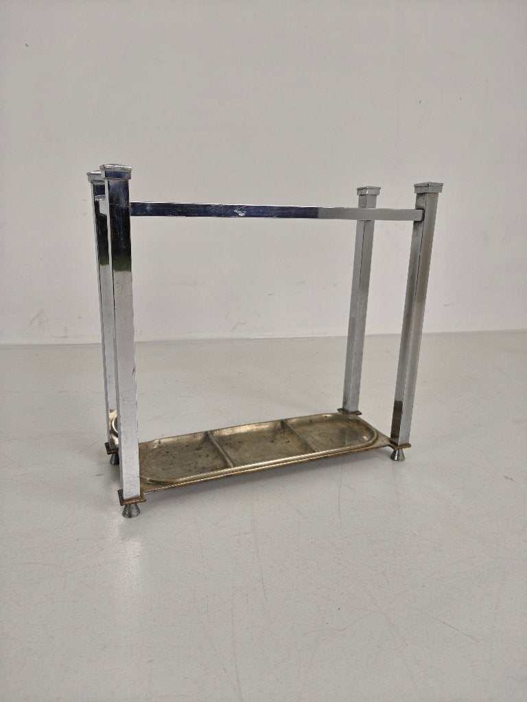 Chrome Art Deco Paraplu-/Wandelstokhouder – Klein Model, Ophalen of Verzenden