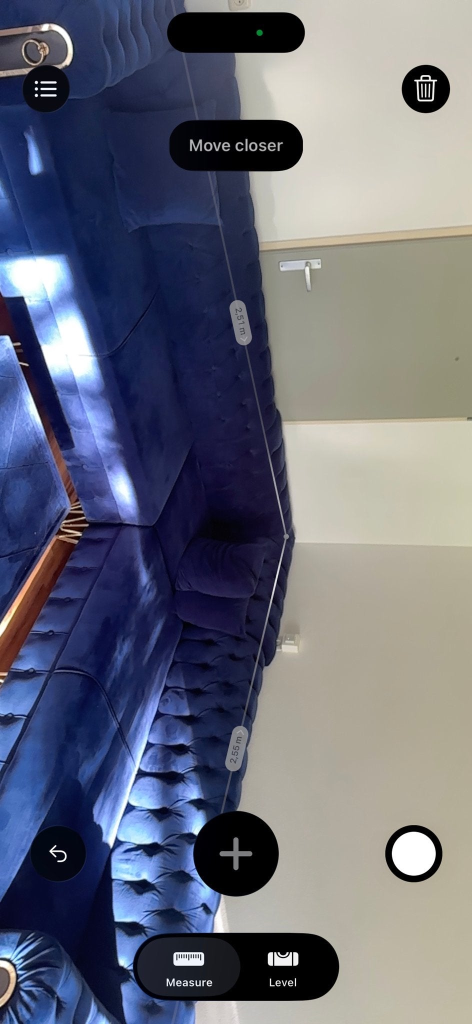 Luxe blauwe fluwelen hoekbank met chesterfield details, Ophalen, 250 tot 300 cm, 100 tot 125 cm, Hoekbank