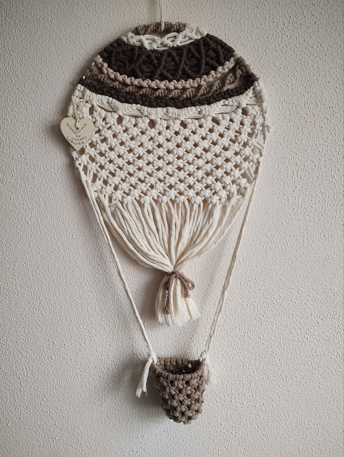 Macramé luchtballon. Sisters Forever., Kinderen en Baby's, Ophalen of Verzenden, Nieuw, Wanddecoratie