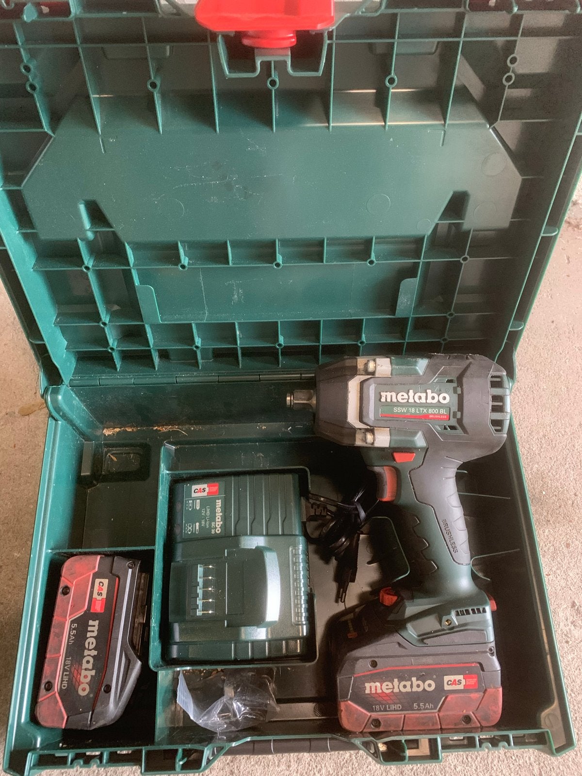 Metabo SSW 18 LTX 800 BL Accu Slagmoersleutel Set, Ophalen of Verzenden, Gebruikt, Overige typen