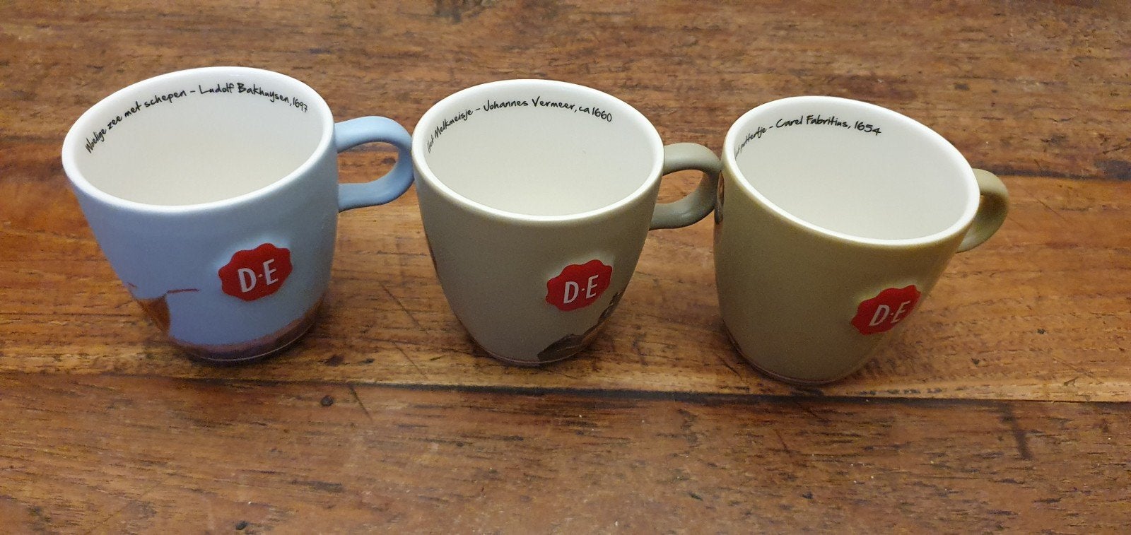 Douwe egberts mokken oude meesters rijksmuseum melkmeisje, Overige merken, Overige stijlen, Aardewerk, Mok