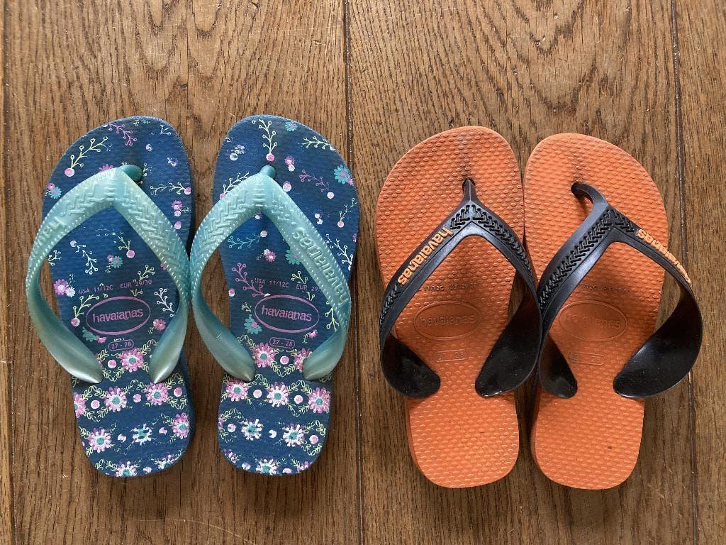 Havaianas slippers kind maat EU 29/30 - €2,- per paar, Kinderen en Baby's, Kinderkleding | Schoenen en Sokken, Ophalen, Gebruikt