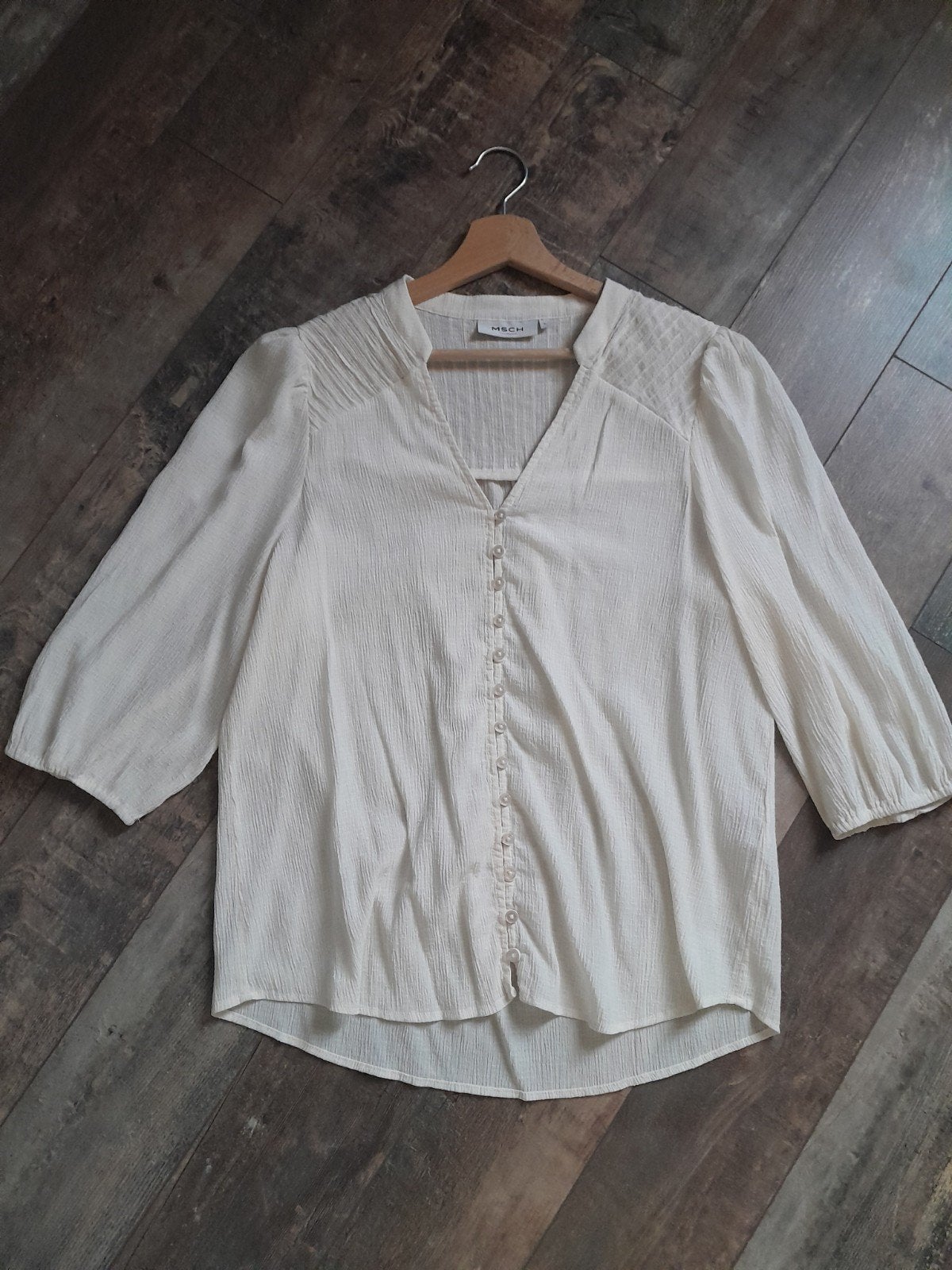 MSCH Copenhagen blouse, maat L, gebroken wit, Msch Copenhagen, Wit, Maat 42/44 (L), Ophalen of Verzenden
