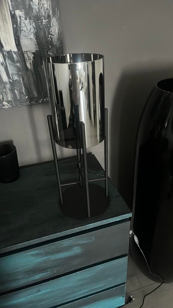 Tafel lamp, Huis en Inrichting, Lampen | Tafellampen, Ophalen of Verzenden, Zo goed als nieuw, Glas, Minder dan 50 cm